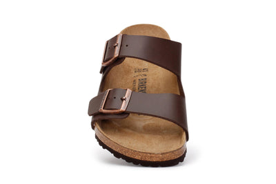birkenstock-mens-slide-sandals-arizona-bs-dark-brown-birko-flor-51701-front