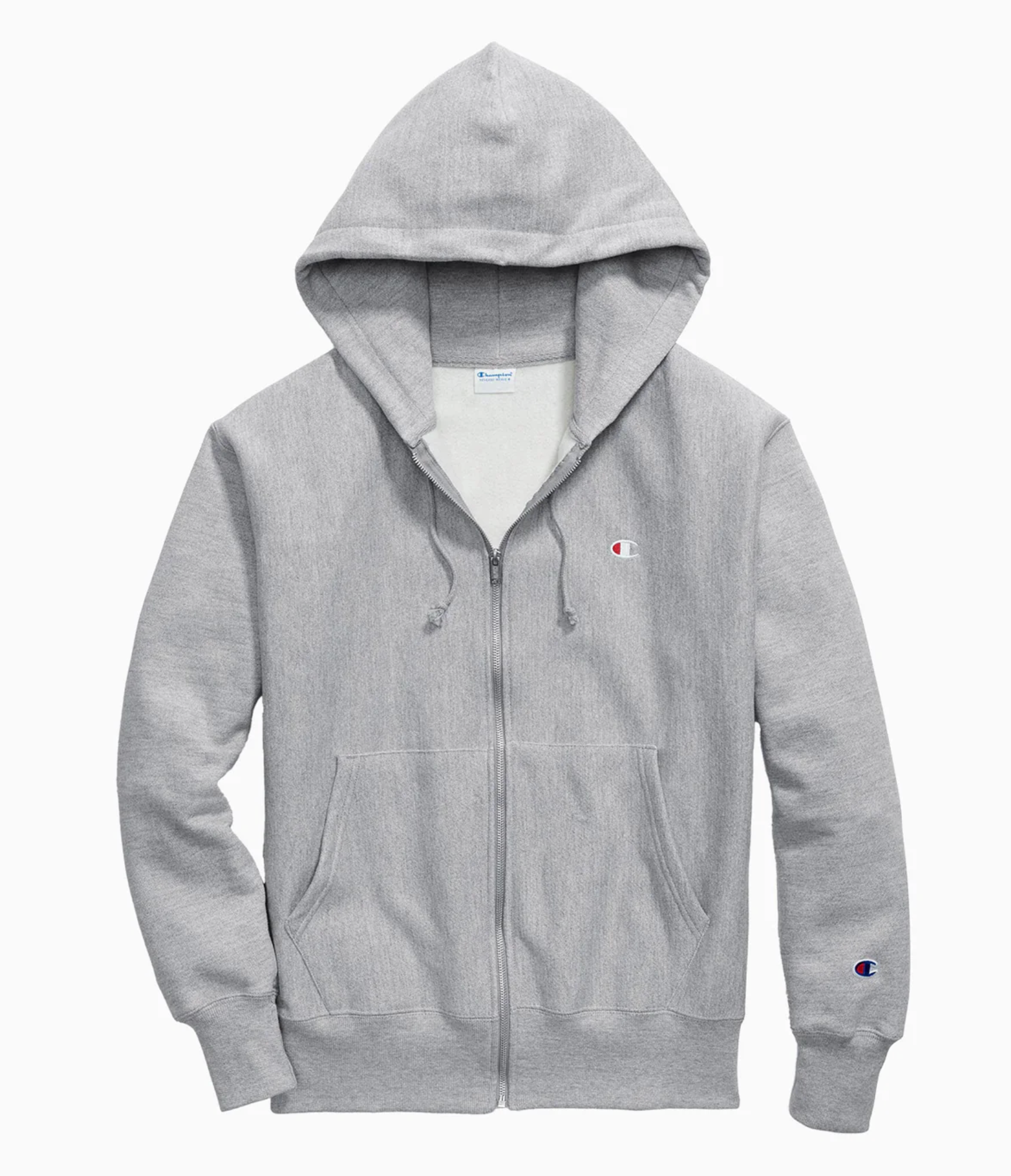 Full Zip Hoodie Grey Champion Life Men's Reverse Weave Zip Up