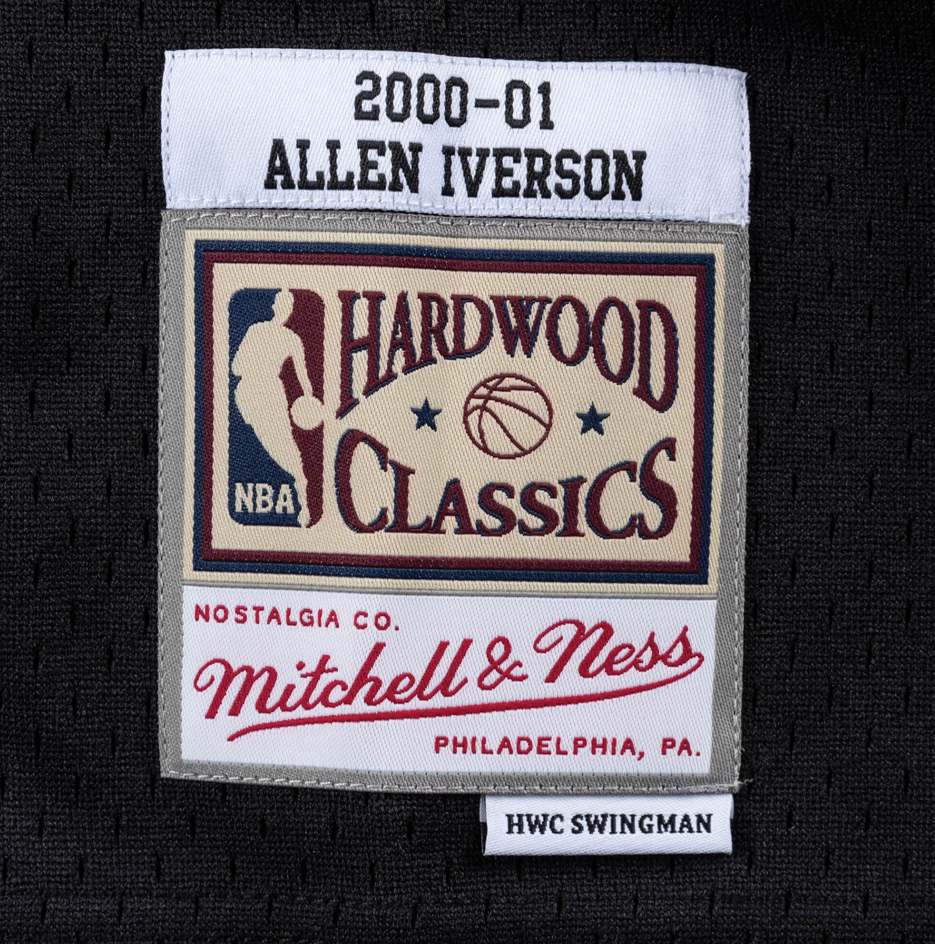 Mitchell & Ness Women's Mitchell & Ness Allen Iverson Black Philadelphia  76ers 2000-01 Hardwood Classics Swingman Jersey
