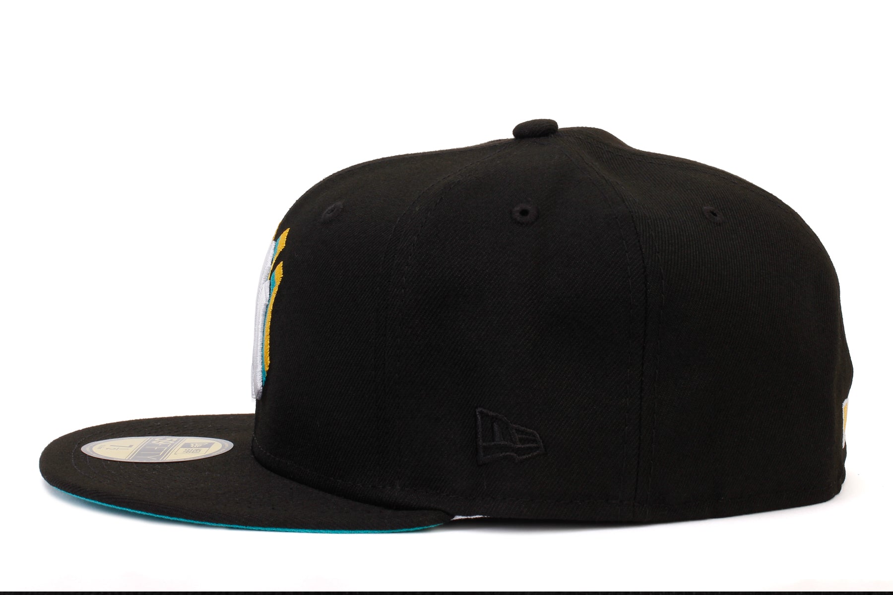 New Era 59FIFTY Fitted New York Yankees 2009 World Series Side Patch 7 3/8 / Black / Teal