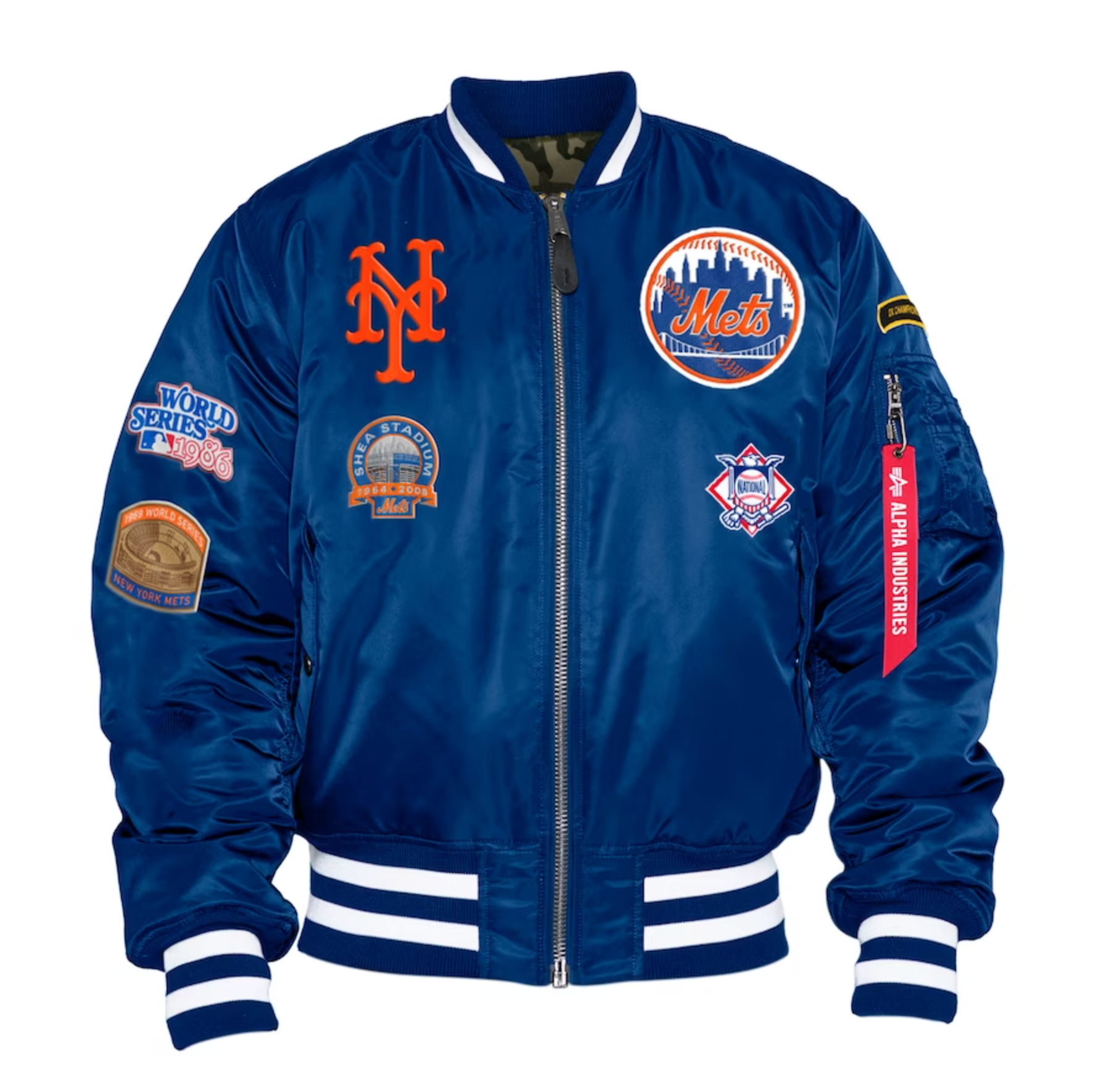 New York Mets Alpha Industries MA-1 Bomber Jacket | MJ Footwear