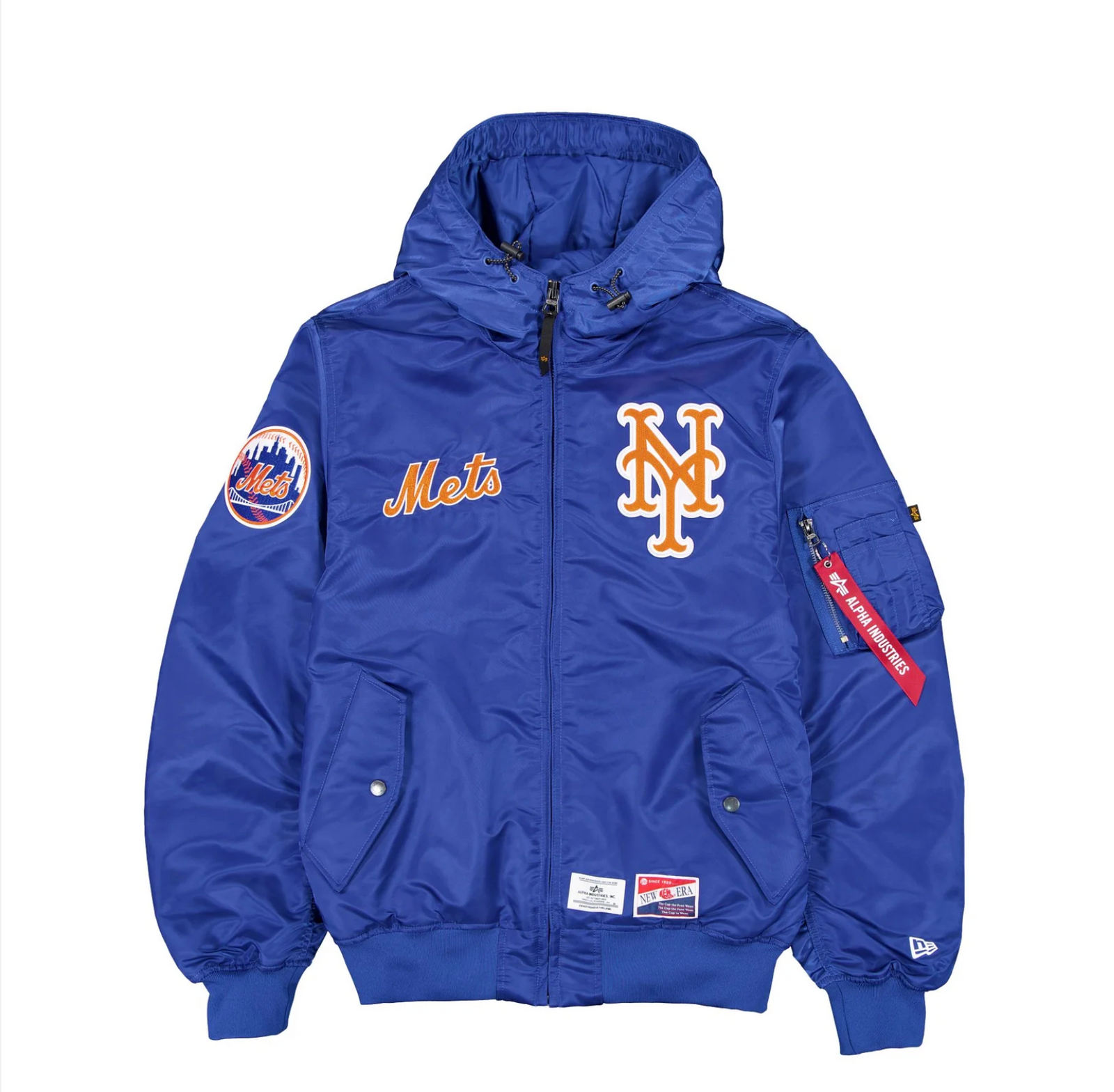 New York Mets Alpha Industries L-2B Hooded Bomber Jacket
