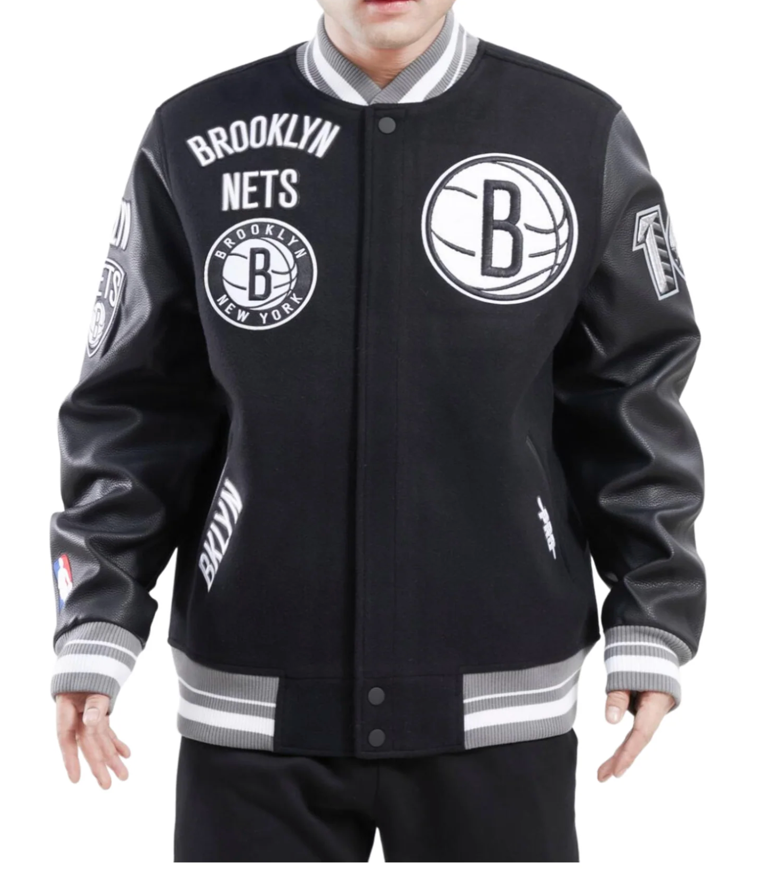 Brooklyn Nets Retro Classic Rib Wool Varsity Jacket