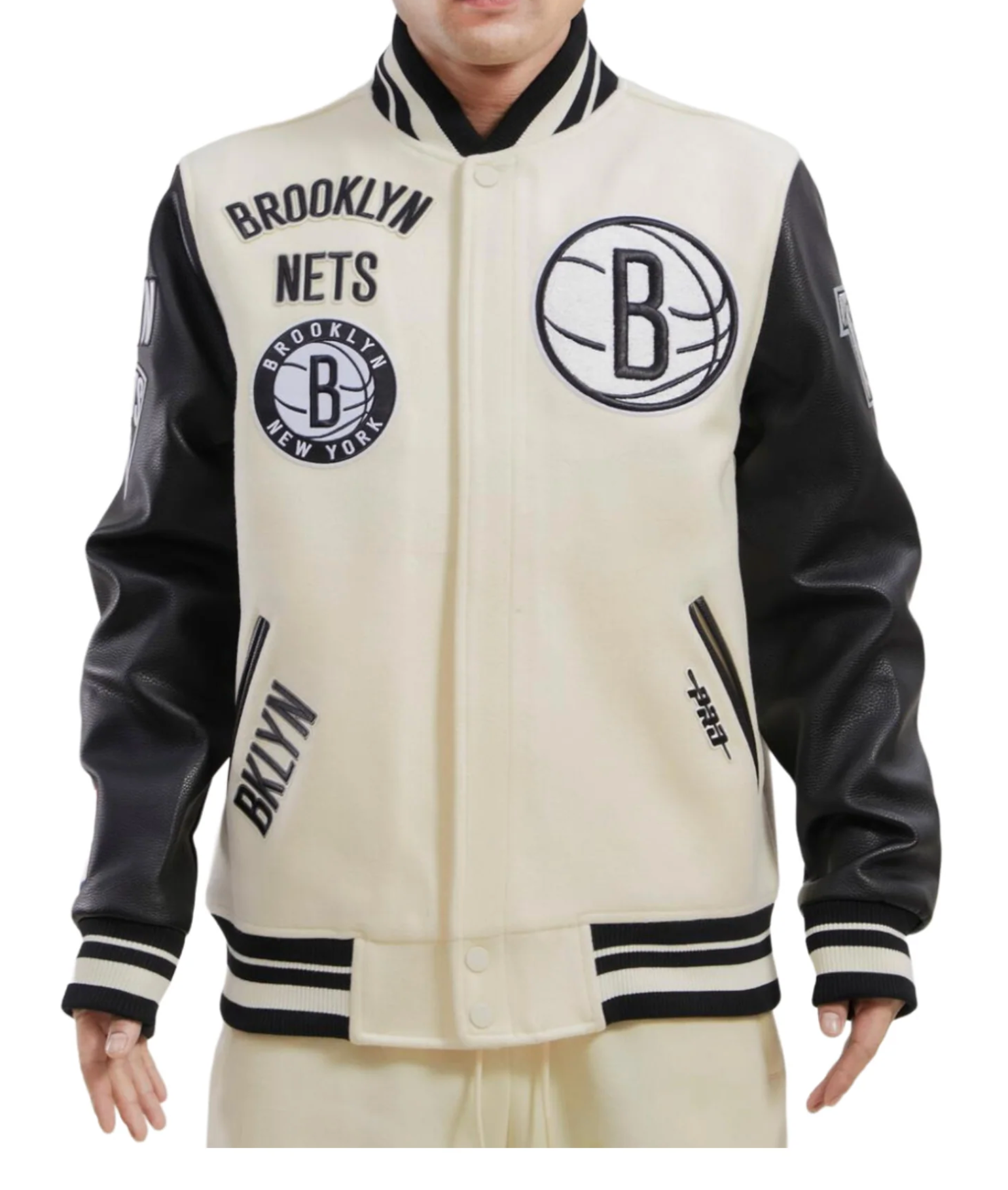 Brooklyn Nets Retro Classic Rib Wool Varsity Jacket