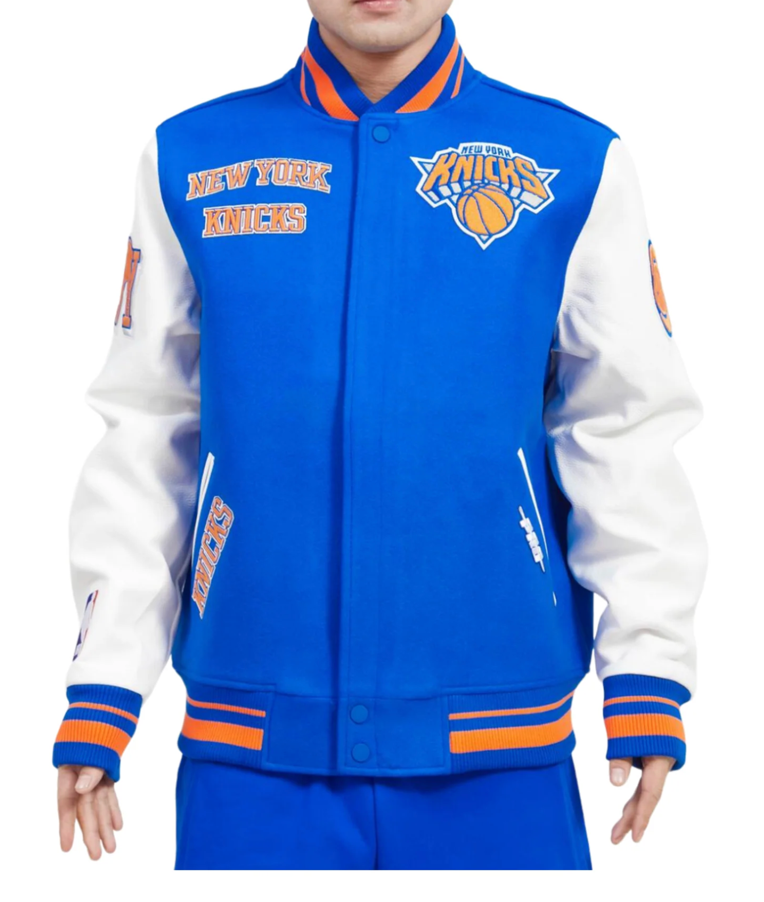 New York Knicks Retro Classic Rib Wool Varsity Jacket