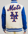 New York Mets Retro Classic Rib Wool Varsity Jacket