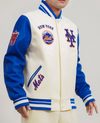 New York Mets Retro Classic Rib Wool Varsity Jacket