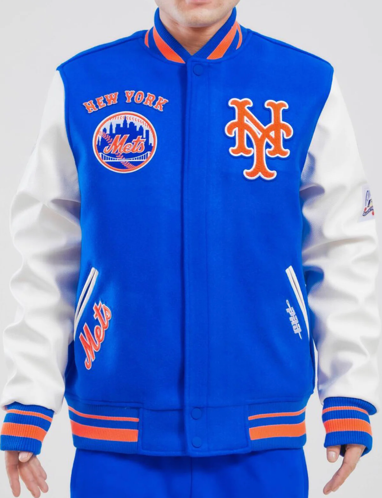 New York Mets Retro Classic Rib Wool Varsity Jacket