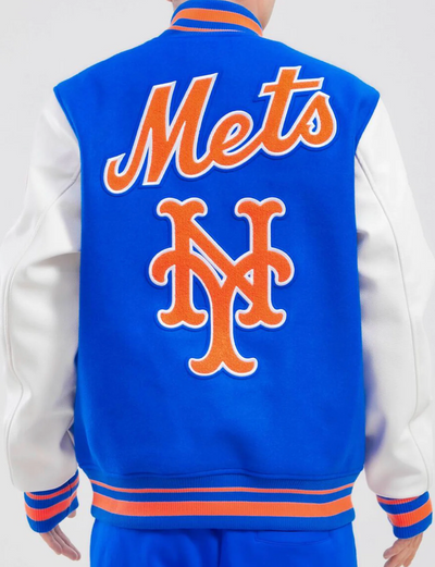 New York Mets Retro Classic Rib Wool Varsity Jacket