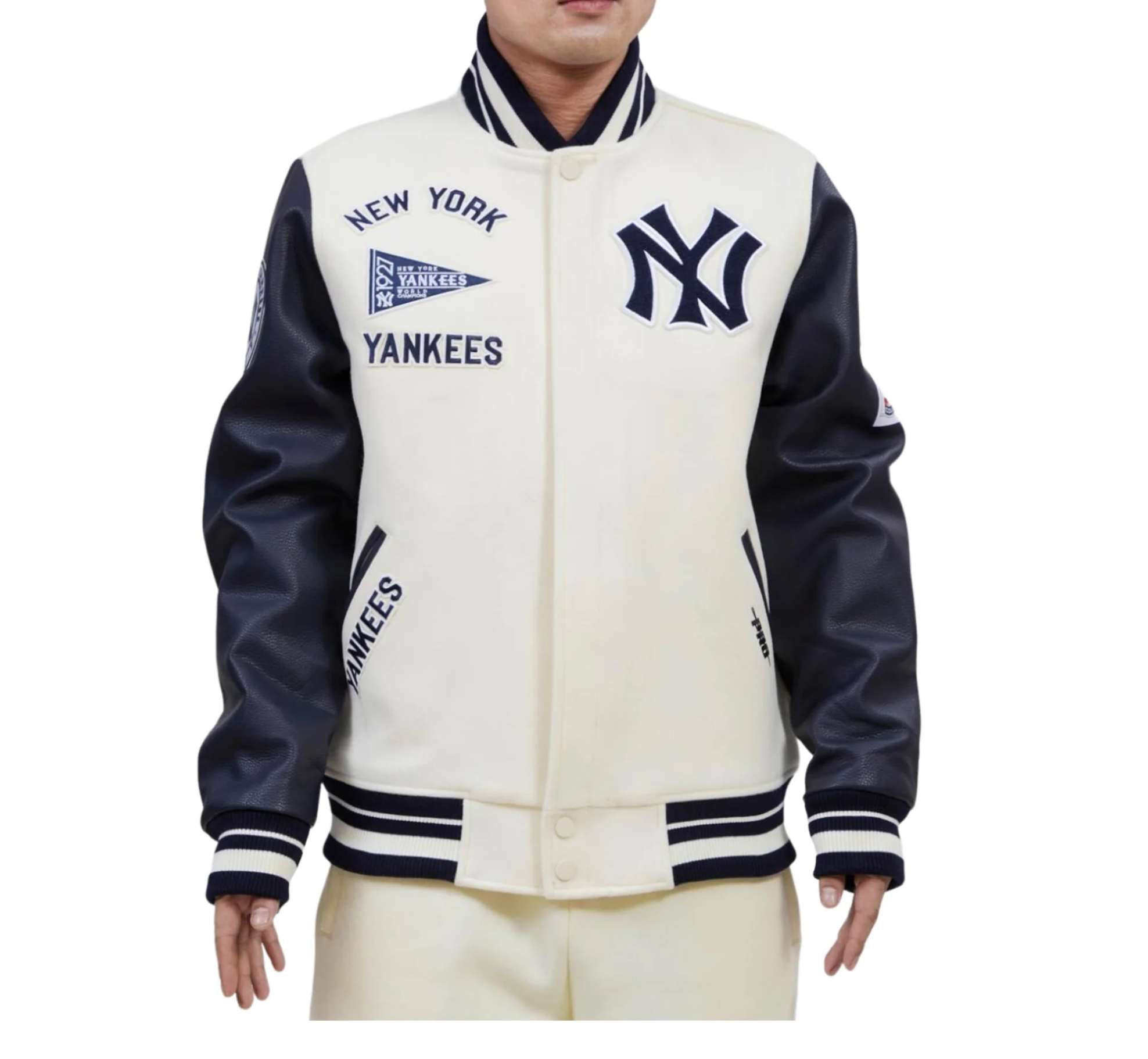 Retro Fleece Melton Varsity Jackets D.Purple | meanswhile