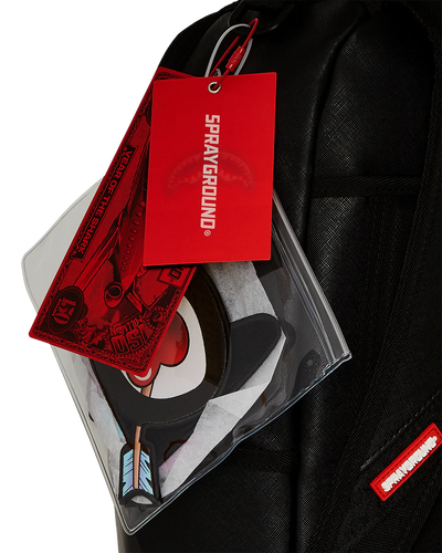Sprayground Black Removable Eyes DLXSV Backpack