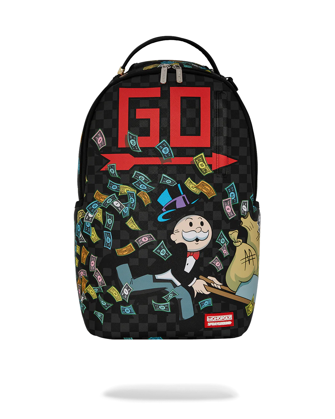 Sprayground Monopoly Wheel Barrel DLXSV Backpack