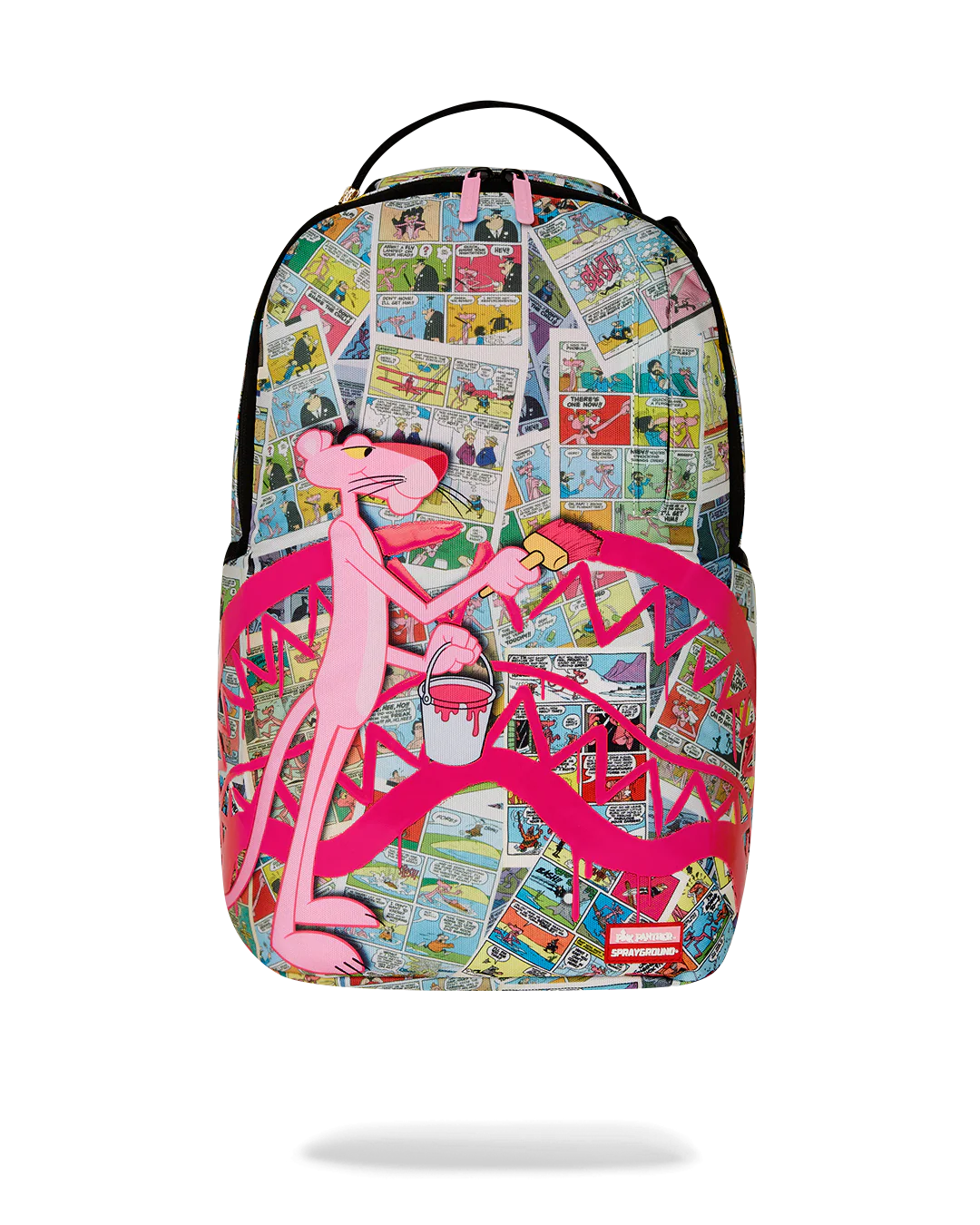 Sprayground Pink Panther Painting Shark Mouth DLXR Backpack