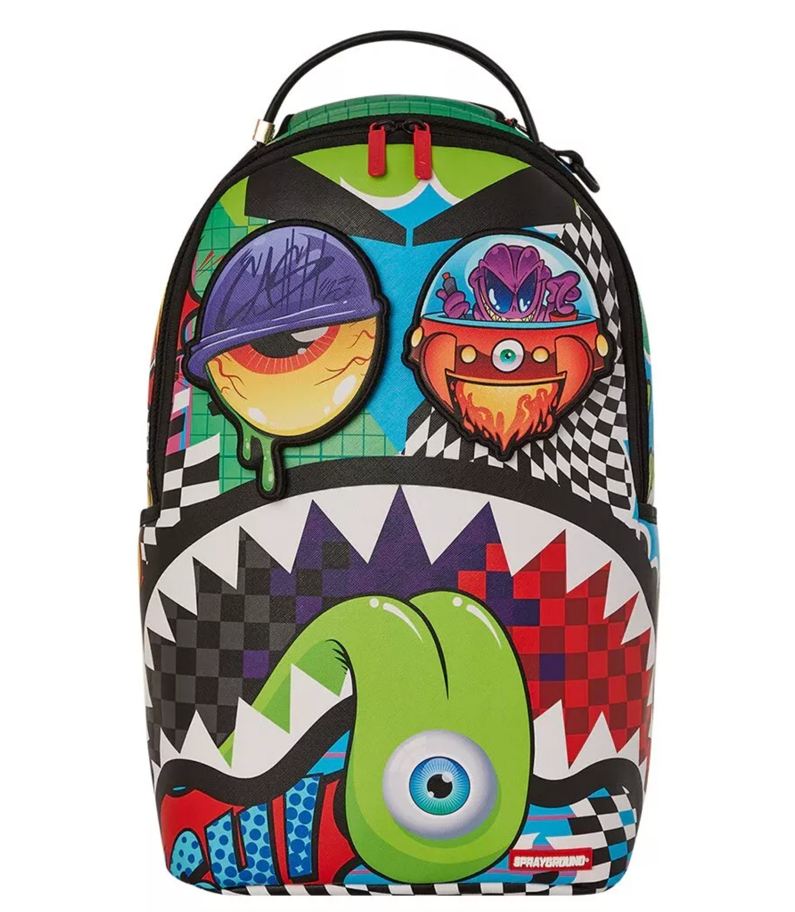 Sprayground Psycho World Of Fun Backpack (With Removable Velcro Eye Patches)
