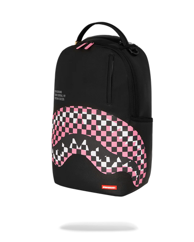 Sprayground Shark Central Breakup Check Sorbet Grey DLXSV Backpack