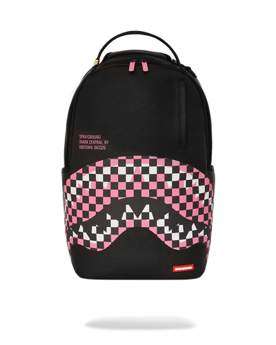 Sprayground Shark Central Breakup Check Sorbet Grey DLXSV Backpack