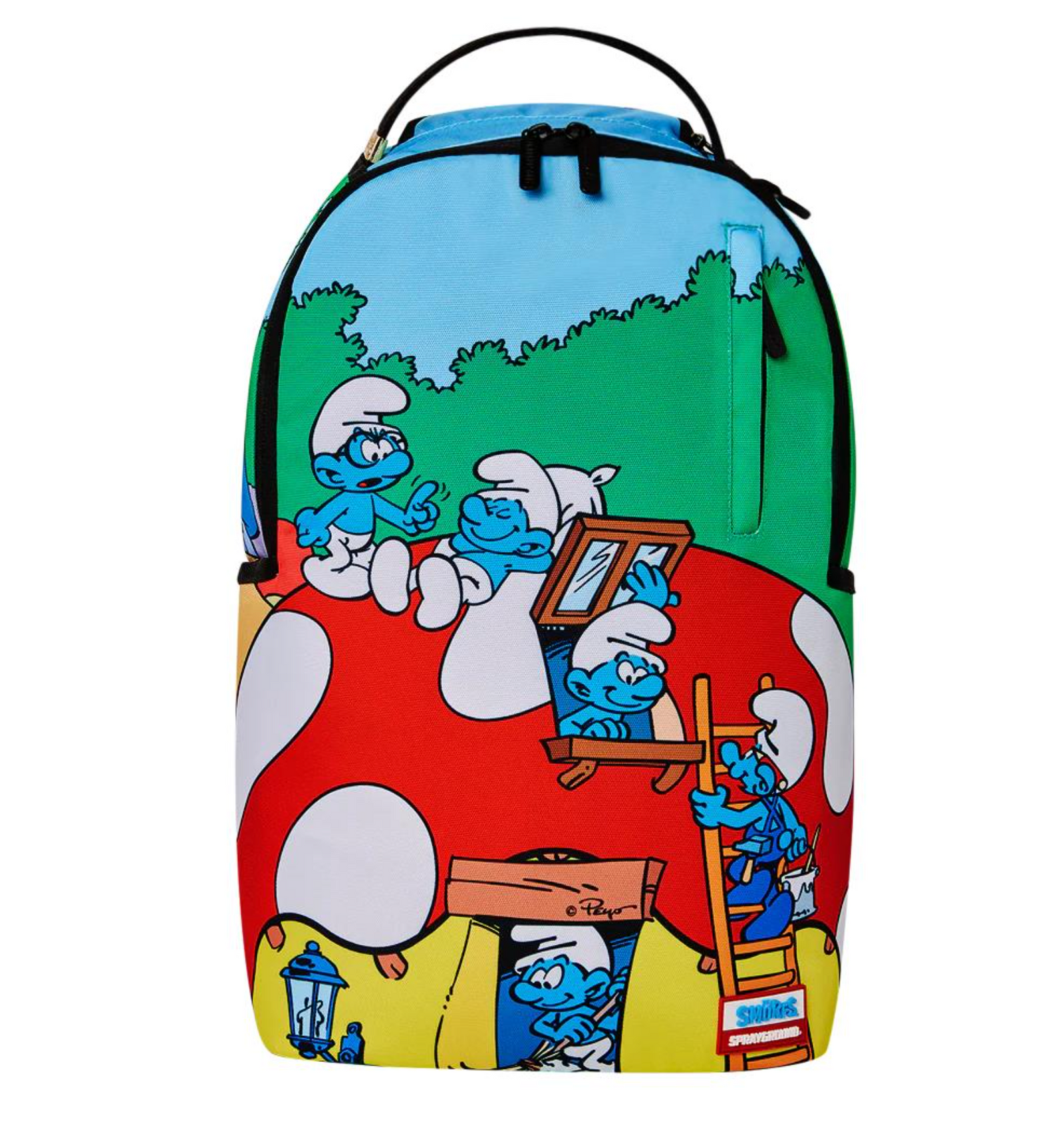Sprayground Smurfs Mushroom Village Backpack