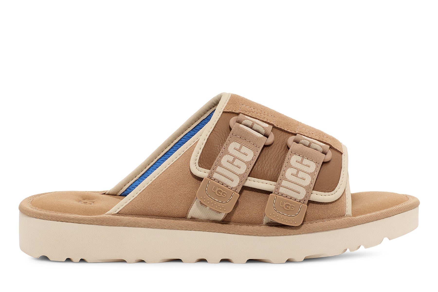 サンダル UGG Men Sandals 1142730 SSNT Beige Men's Goldencoast Strap Slide | MJ Footwear