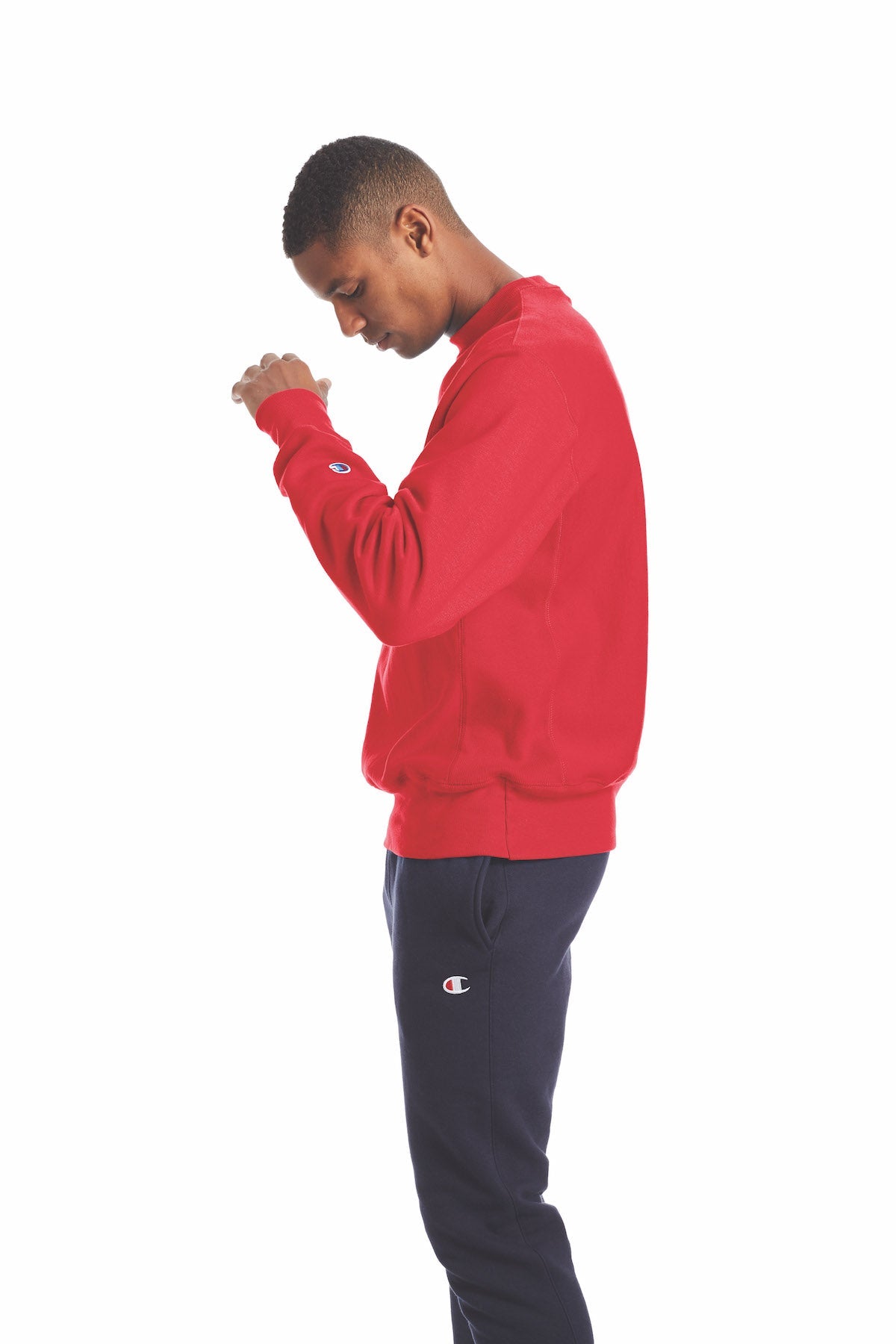 Red champion 2025 crewneck mens