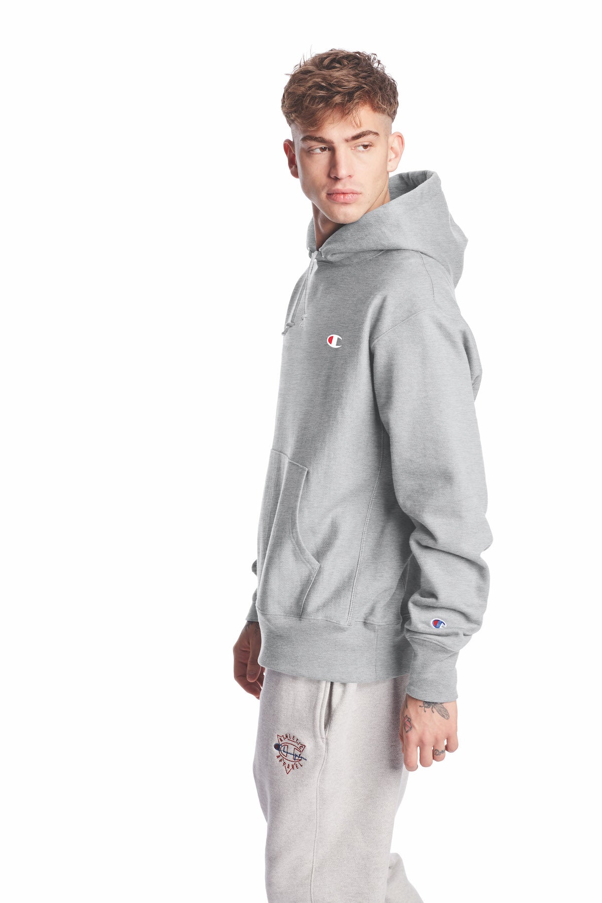 Champion sweater grey mens hair sale