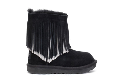 Kids fringe boots sales