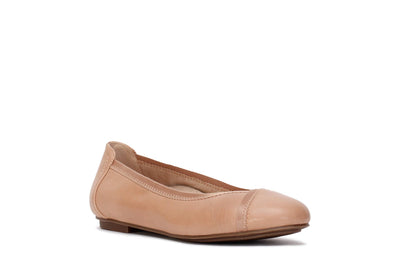 vionic-womens-ballet-flat-shoes-corall-tan-leather-10010058-3/4shot