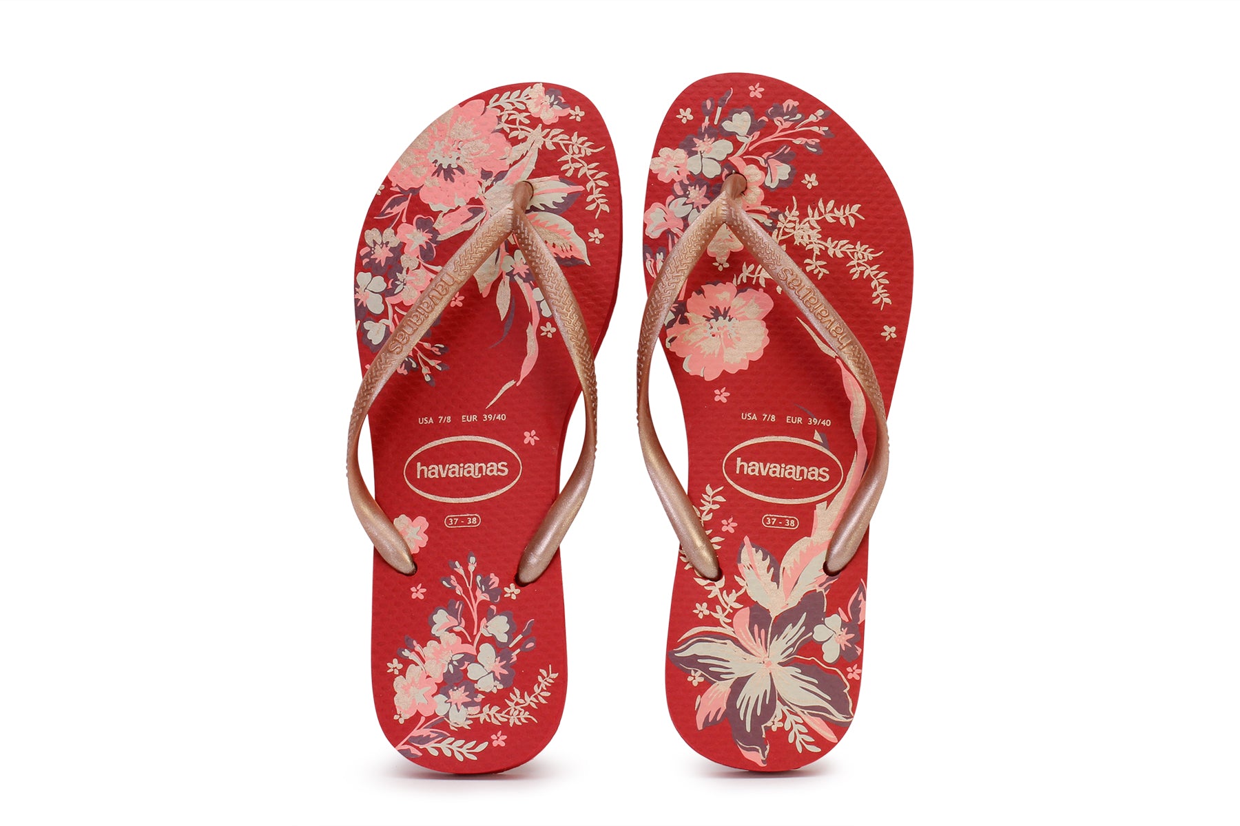 Havaianas Women's Slim Organic Flip Flop Sandal - Black Floral