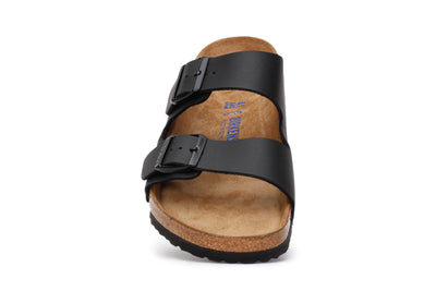 birkenstock-mens-slide-sandals-arizona-bs-soft-footbed-black-birko-flor-551251-front