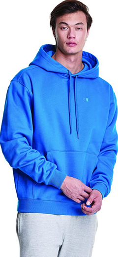 Blue champion hoodie mens deals