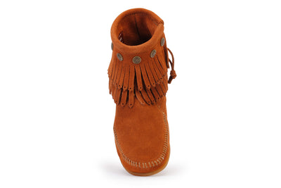 Double Fringe Side Zip Boots