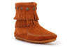 Double Fringe Side Zip Boots FINAL SALE NO REFUND NO EXCEPTION