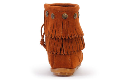 Double Fringe Side Zip Boots FINAL SALE NO REFUND NO EXCEPTION