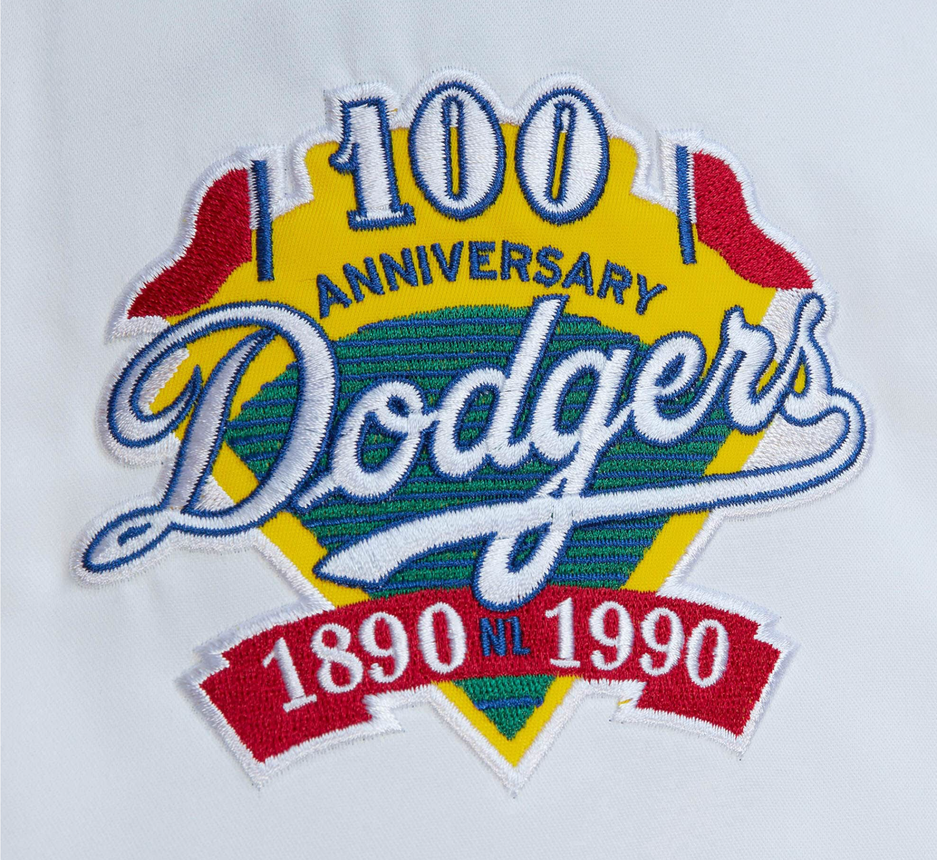 Mitchell & Ness Los Angeles Dodgers Lightweight Satin Mens Jacket (White/Blue)