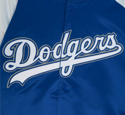 Mitchell & Ness Los Angeles Dodgers Black Lightweight Satin Jacket 2XL