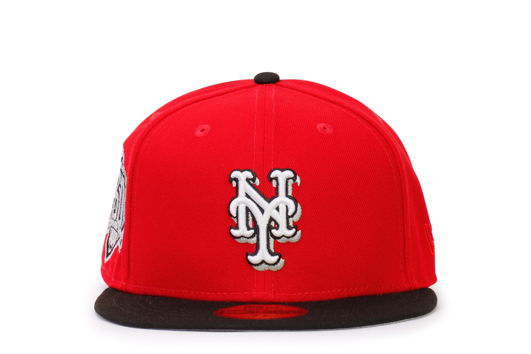 59fifty black red fitted hat