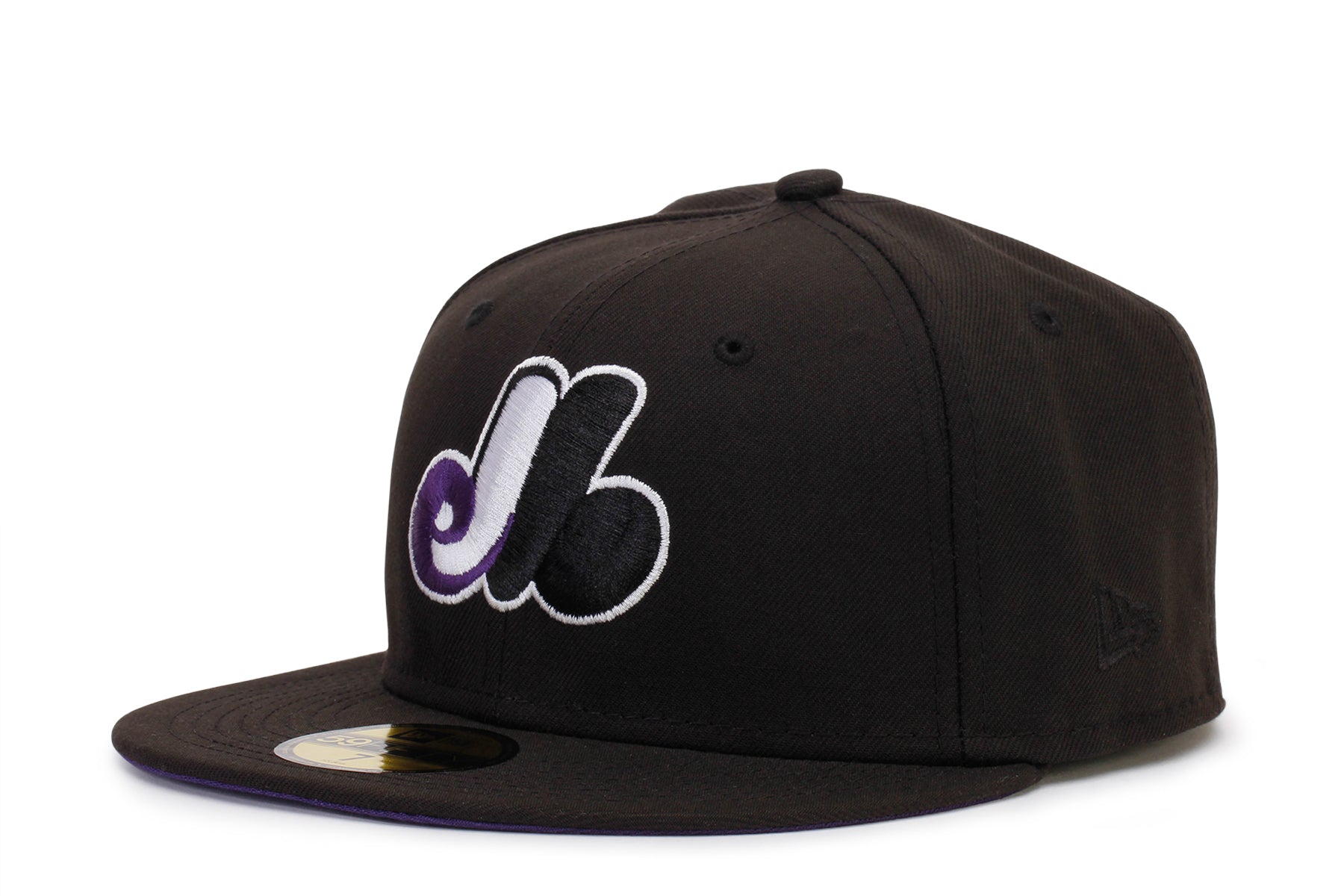 New Era Montreal Expos 35th Anniversary Side Patch 59FIFTY Fitted 7 1/2 / Black/Purple