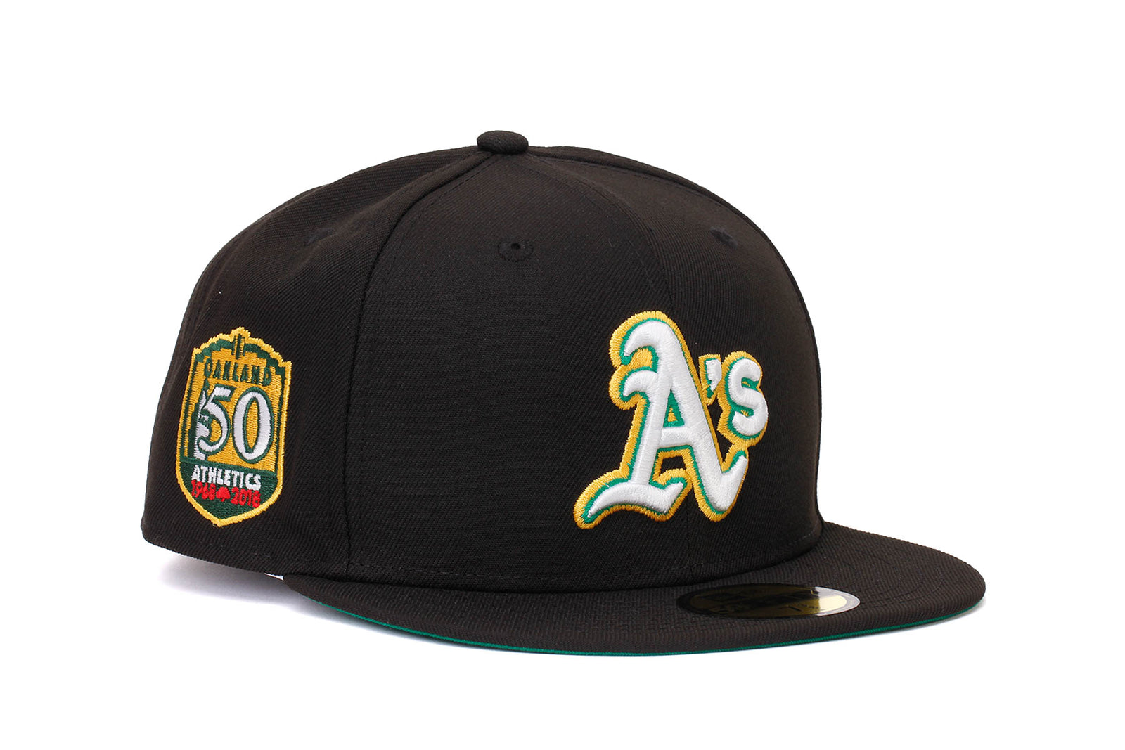 Oakland Athletics 59FIFTY Fitted 50Th Anniversary Side Patch