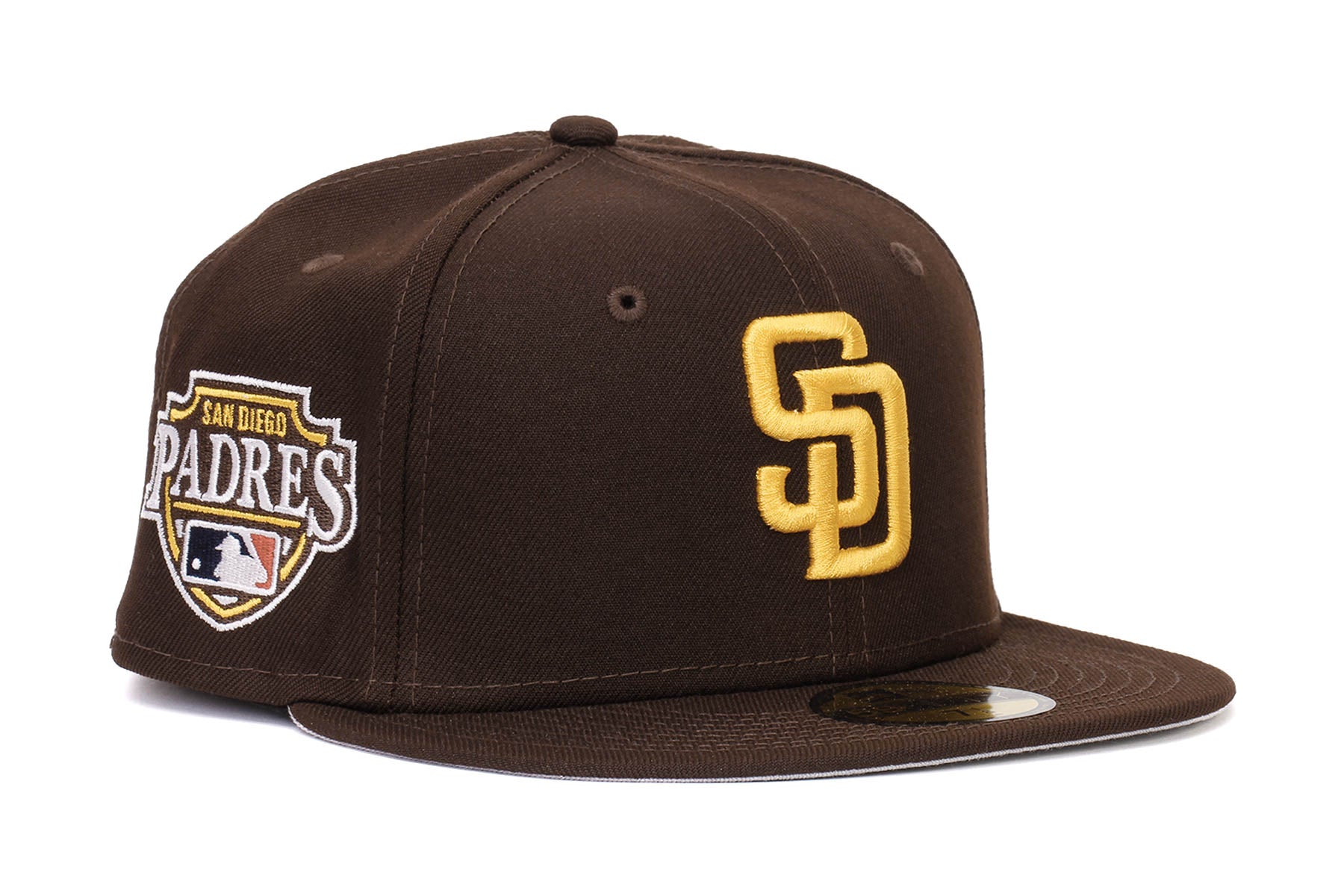 New Era 59FIFTY San Diego Padres 5950 Patch Fitted Hat 7 1/2 / Brown