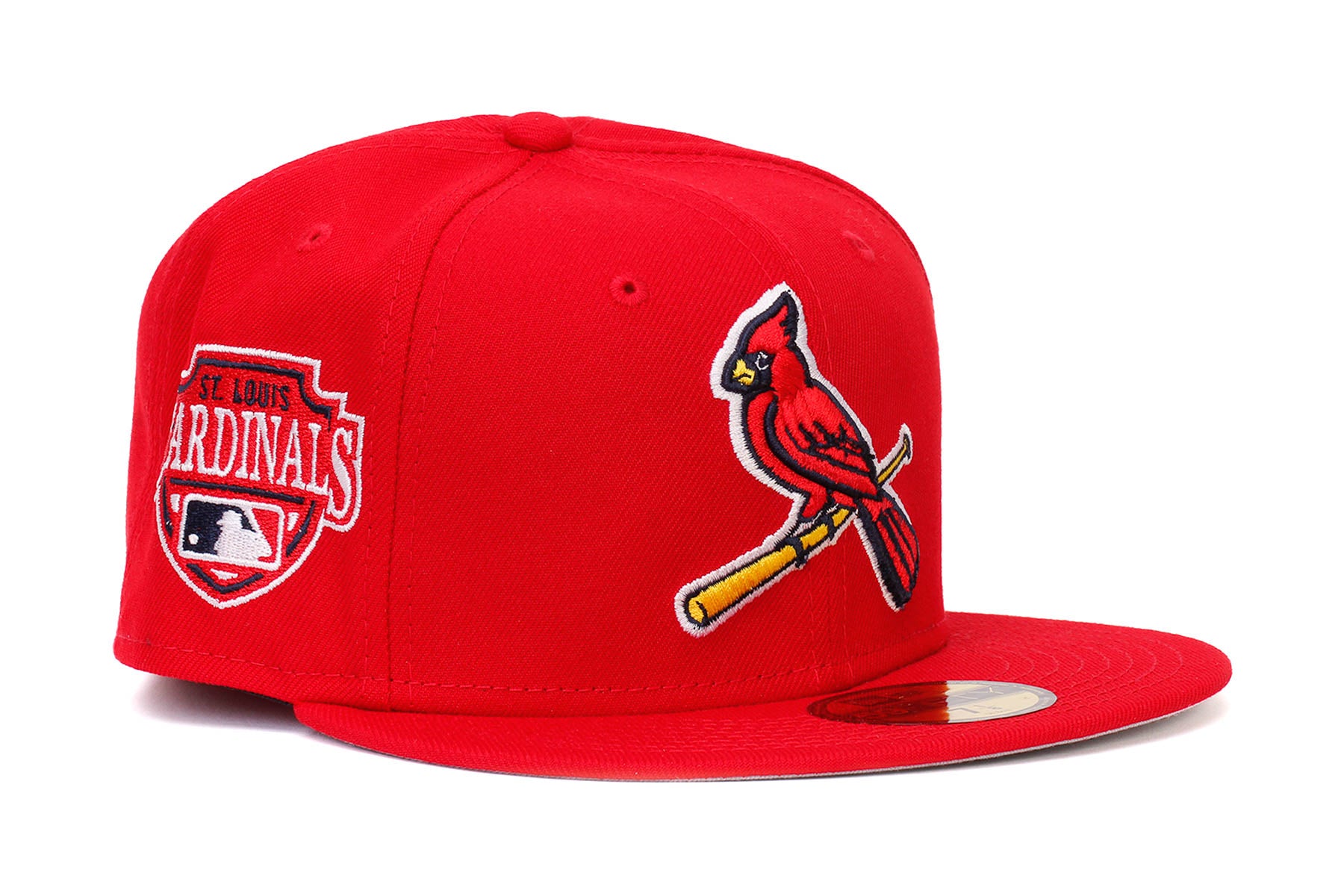 St. Louis Cardinals New Era 5950 Fitted Hat - Alt 2 - Navy/Red