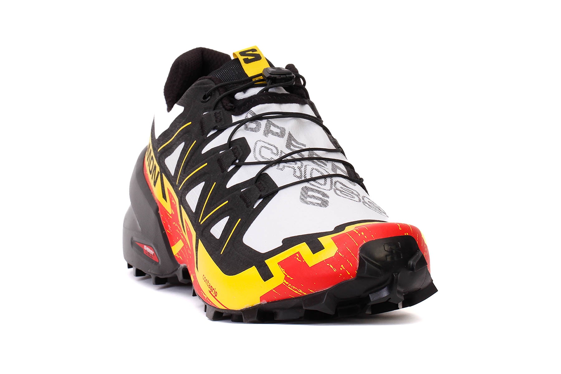 Men's Salomon Speedcross 6 Trail Running Shoes 9 White/Black/Yellow
