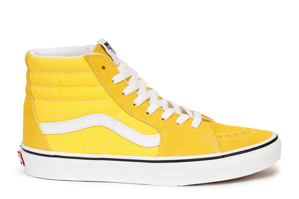 国内配送 VANS M EMBOSS ZIP H SWT YELLOW Little Kids SK8-Hi Reissue Side Zip Shoe in Banana Cream