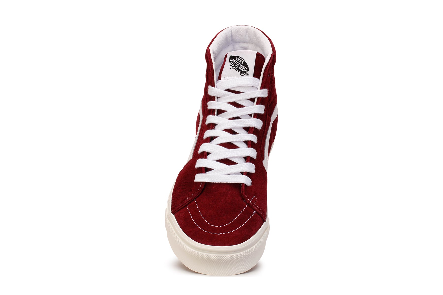 Vans sk8 hi red suede sale