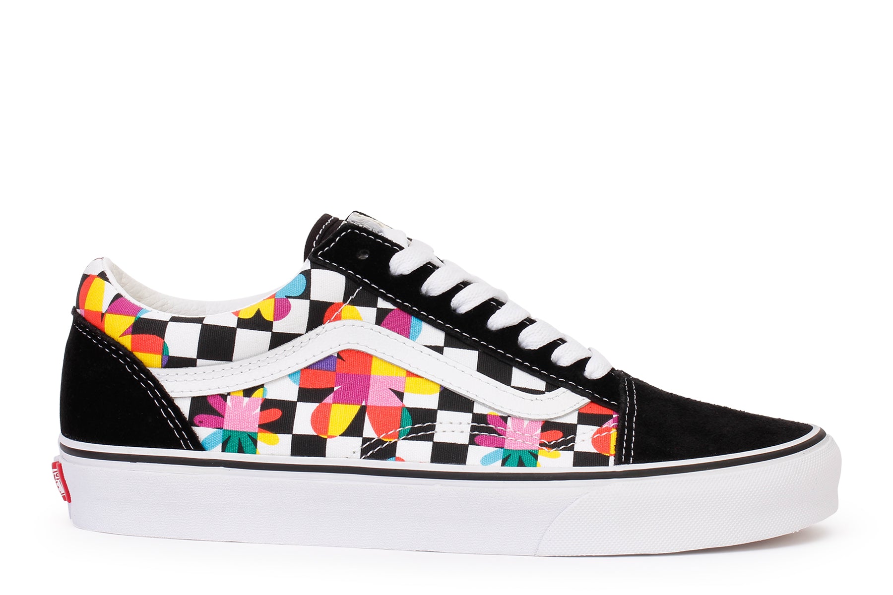 Vans Old Skool sneakers in floral checkerboard