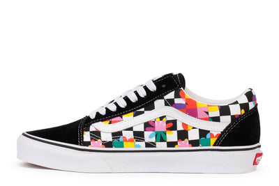 Old Skool Floral Checkerboard Shoes