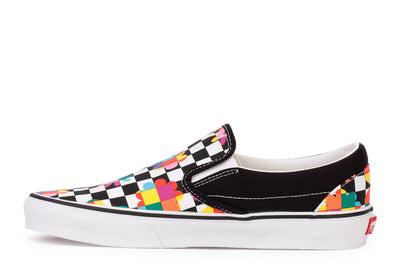 Classic Slip-On Floral Checkerboard Sneakers